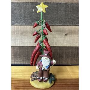 Cowboy Santa With Chili Pepper Tree 11”